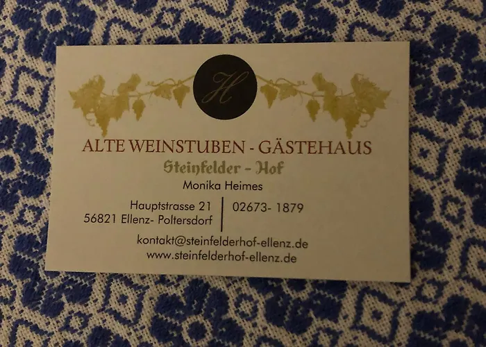 فندق مبيت وإفطار Alte Weinstuben Steinfelder Hof -